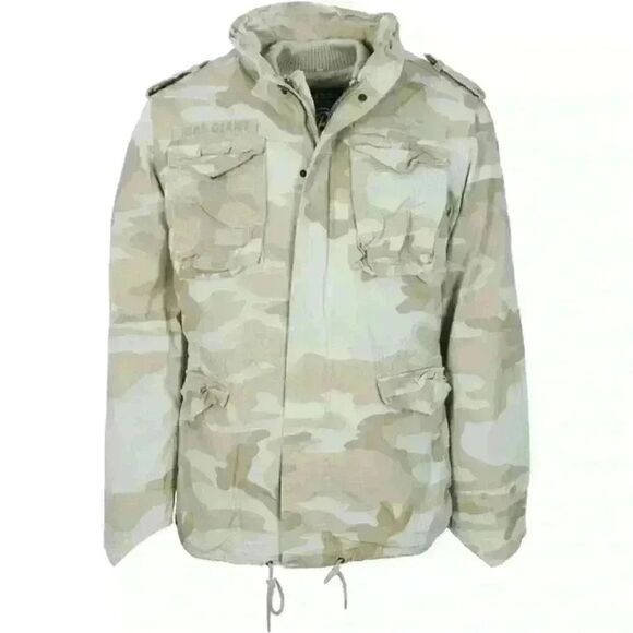 Brandit Jacket Men’s XL M65 Sandstorm Sherpa Camo Military Tactical Hunting NWT - Picture 1 of 15